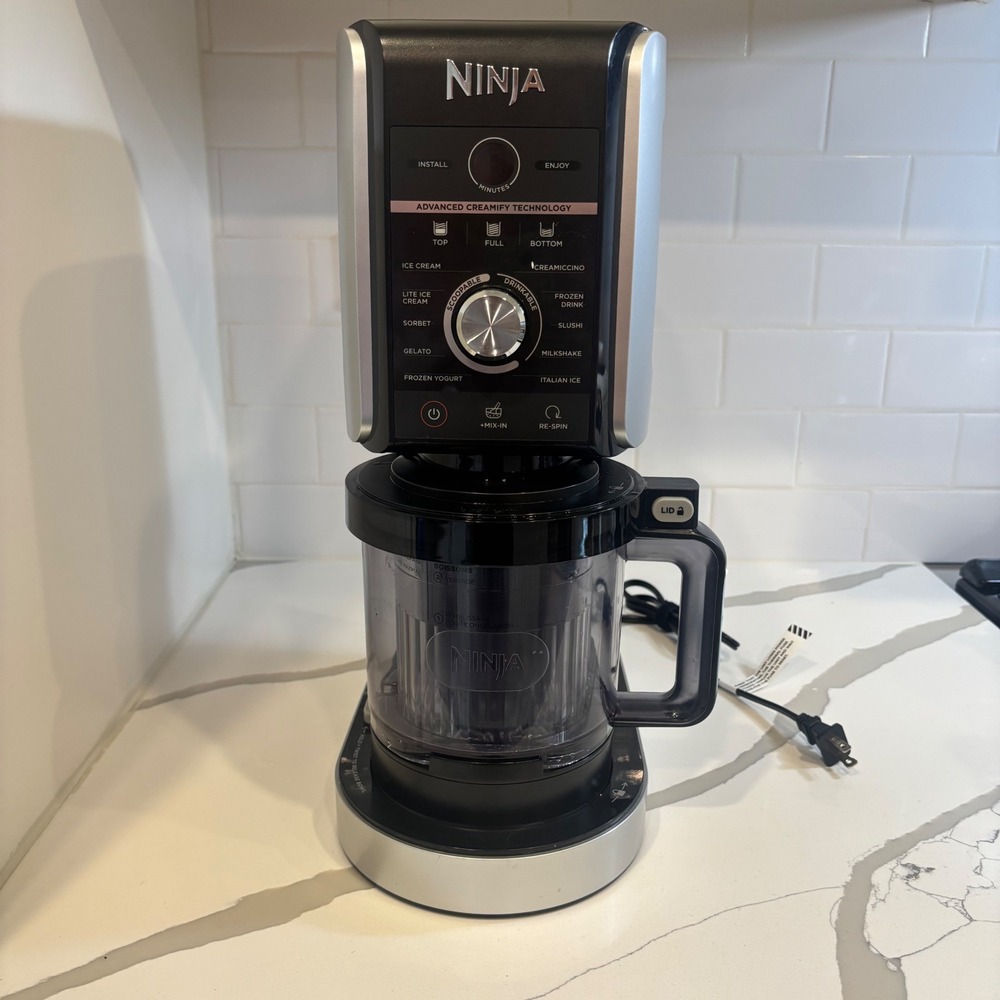 Ninja CREAMi Deluxe 11-in-1 Ice Cream Maker Silver Black NC501